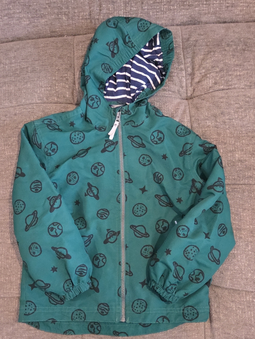hanna andersson lined rain jacket 6/7